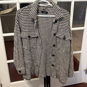 Zara Houndstooth Shacket